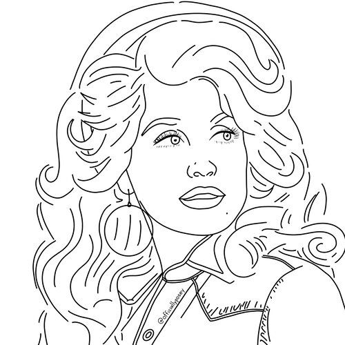 Dolly Parton Coloring Page