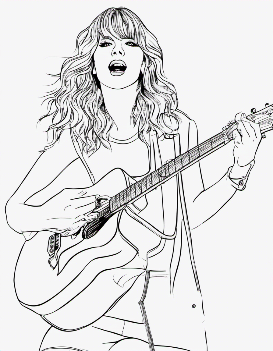 Best Free Taylor Swift Coloring Pages 2023