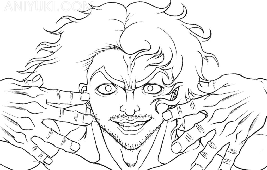 Baki Anime Coloring Pages - Free Printable Coloring Pages