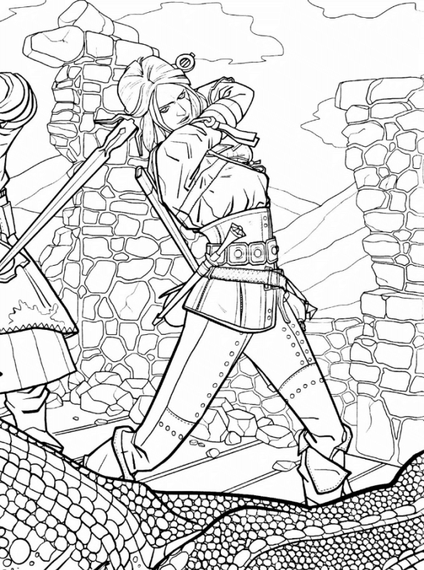 Kids-n-fun.com | Coloring page The Witcher the witcher 11