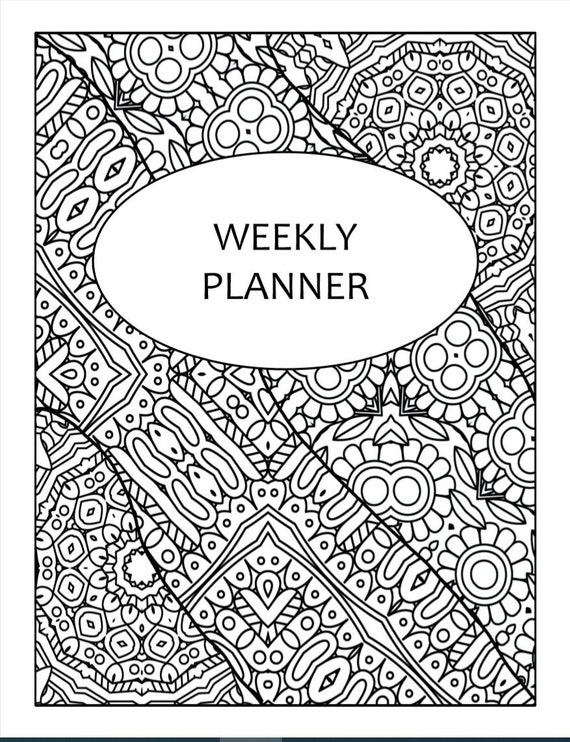 Mandela Coloring Weekly Planner ...