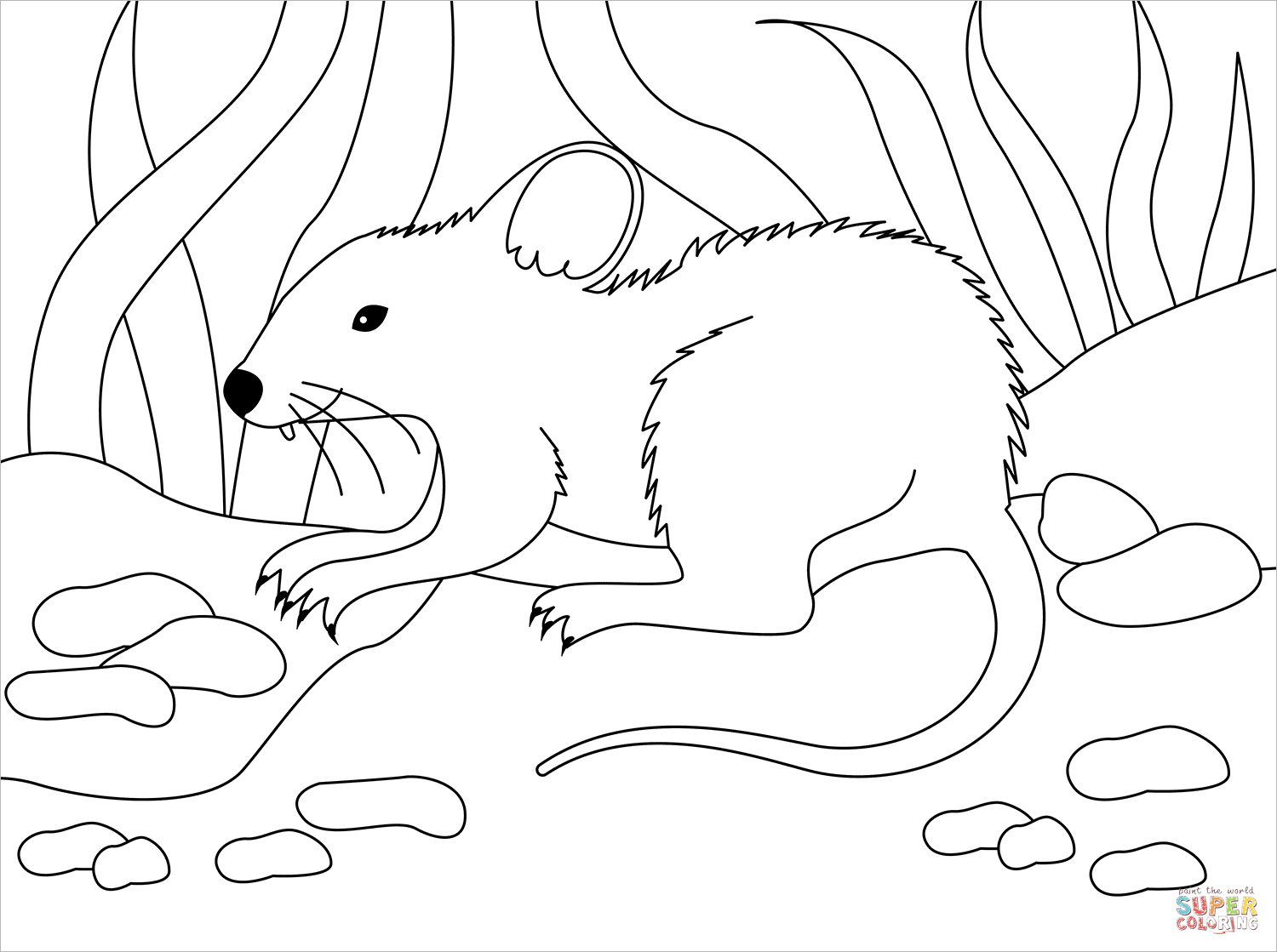 Mouse coloring page | Free Printable Coloring Pages