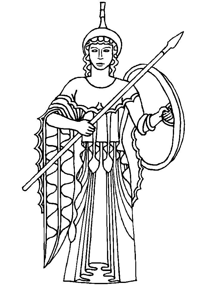 athena.gif 718×957 pixels | Coloring pages, Cc drawing, Apollo greek  mythology