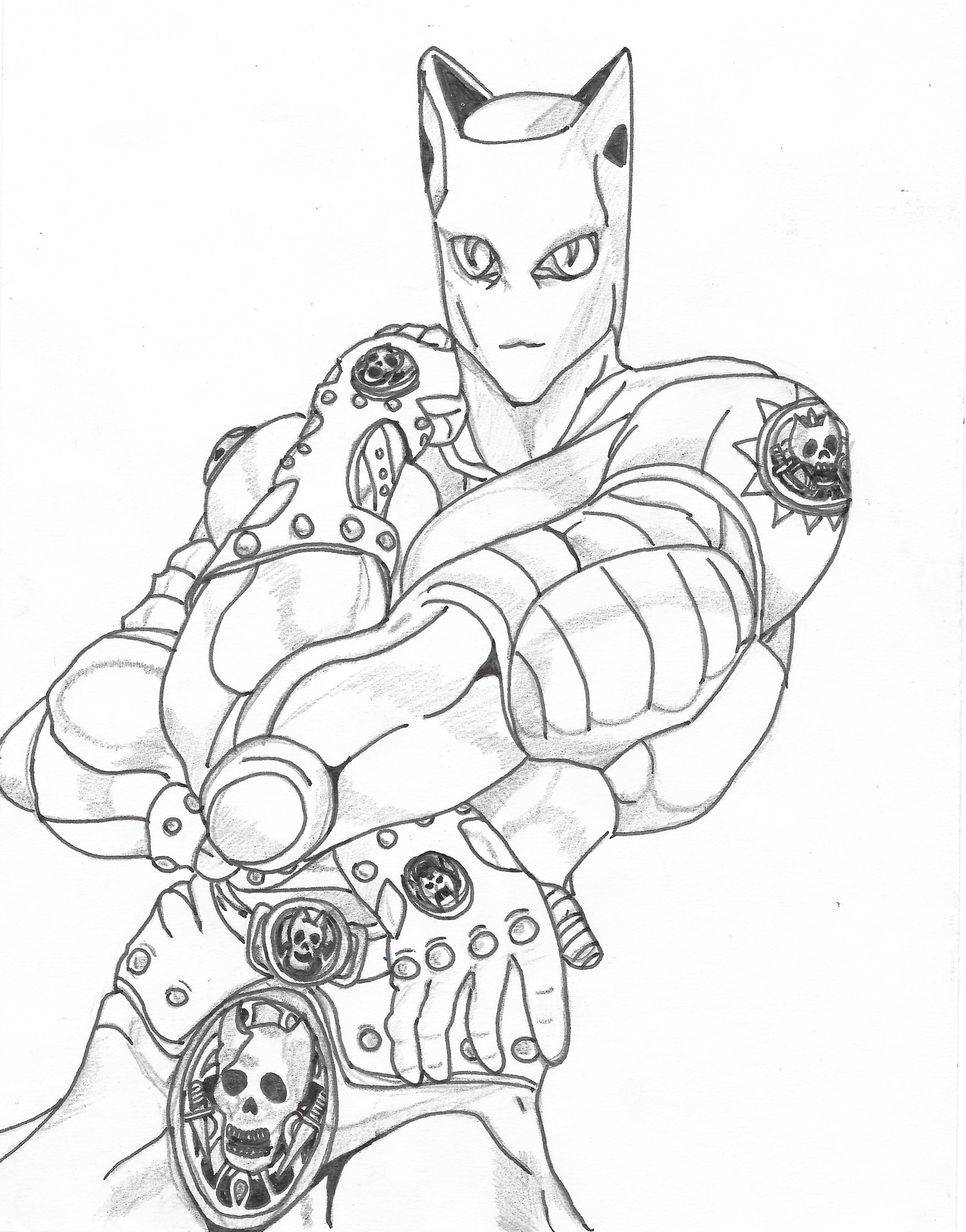 Fanart] I tried to replicate Killer Queen (gunpowder, gelatine, dynamite  with a laser beam) : r/StardustCrusaders