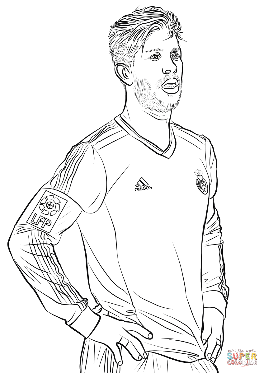 Sergio Ramos coloring page | Free Printable Coloring Pages