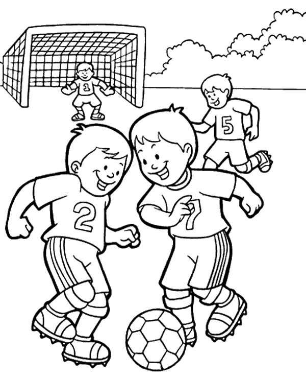 Soccer coloring page for kids - Topcoloringpages.net