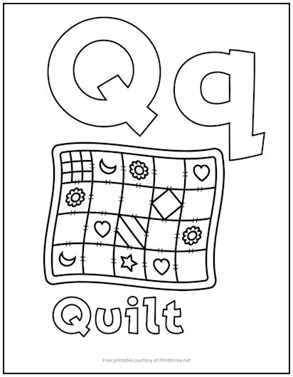 Alphabet Letter “Q” Coloring Page | Print it Free