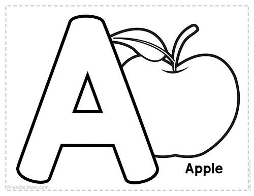 Alphabet Coloring Pages - Preschool Mom