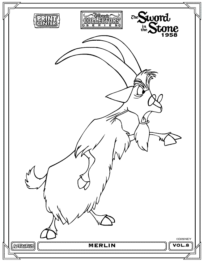 The Sword In The Stone Coloring Pages Coloring Nation