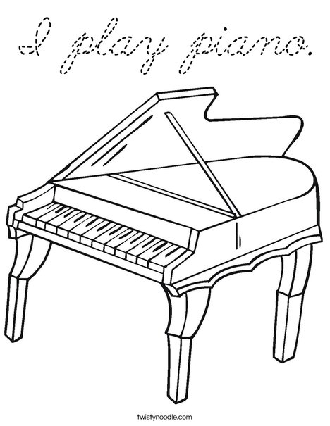 Piano Coloring Pages - Coloring Nation