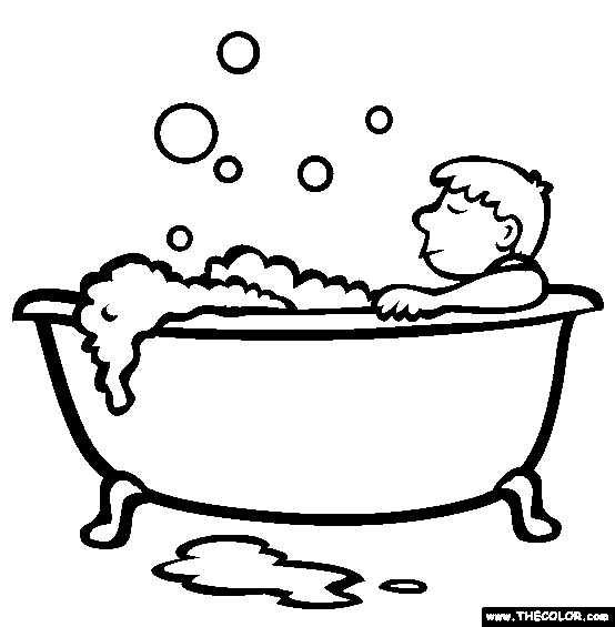 The Bathtub Coloring Page | Free The Bathtub Online Coloring