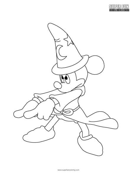 Fantasia Mickey Mouse Coloring Page - Super Fun Coloring