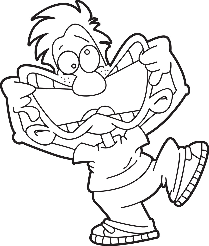 Printable Cartoon Boy Coloring Page for Kids – SupplyMe