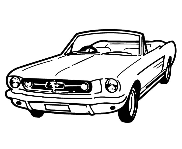 convertibles mustang car coloring pages - Clip Art Library