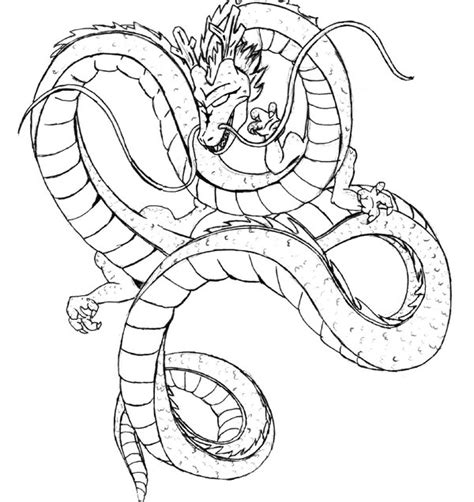 Mega Shenron Dragon Colouring Pages - Free Colouring Pages