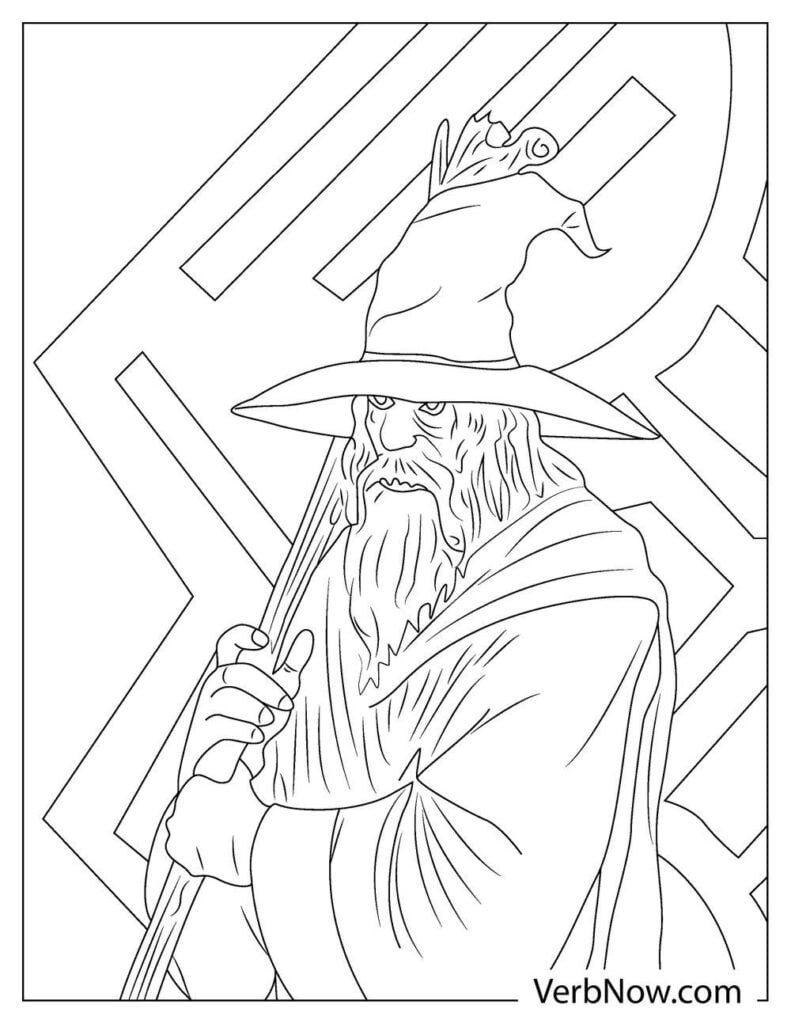 Free LORD OF THE RINGS Coloring Pages & Book for Download (Printable PDF) -  VerbNow