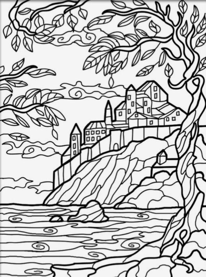 Seaside | Antistress coloring app | Antistress coloring, Coloring ...