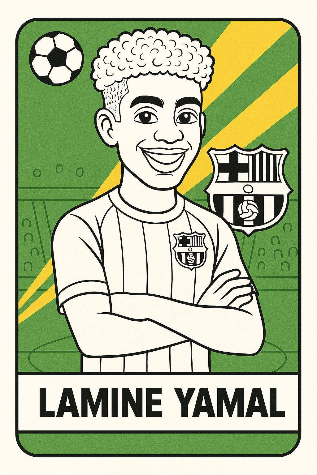Color With Yamal! Coloring Book PDF for Kids | Fun Soccer | Birthday Gift  Idea | Party Activities | Digital Download - Etsy