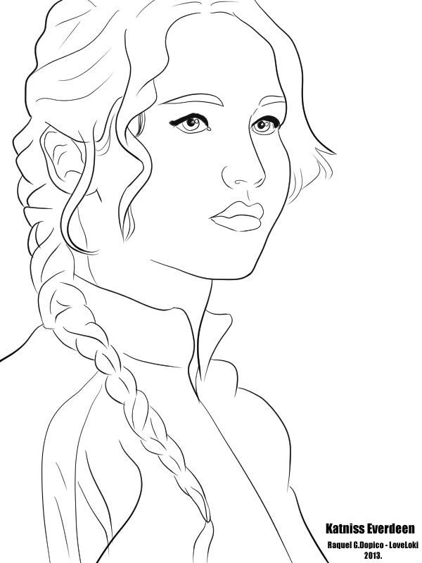 Hunger Games Katniss Coloring Pages Sketch Coloring Page - Coloring Home | Hunger  games drawings, Hunger games fan art, Drawings