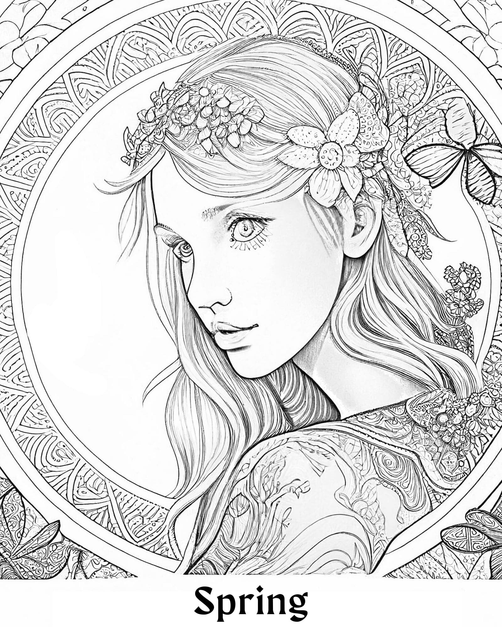23 Fascinating Fairy Coloring Pages For Adults - Our Mindful Life
