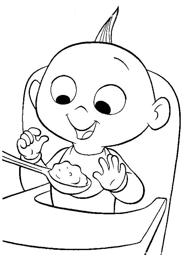 Jack Jack The Incredibles Baby Breakfast Coloring Page : Coloring Sun |  Super coloring pages, Disney coloring pages, Coloring pages