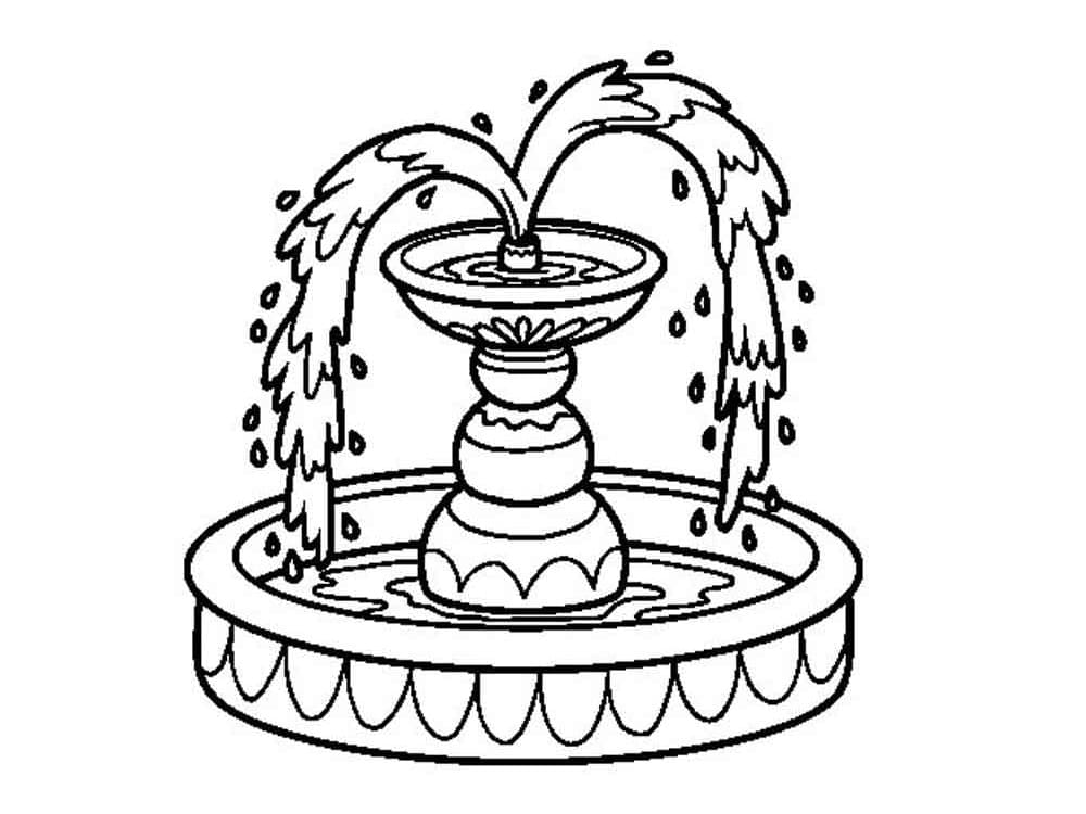 Fountain Coloring Pages - Free Printable Coloring Pages for Kids
