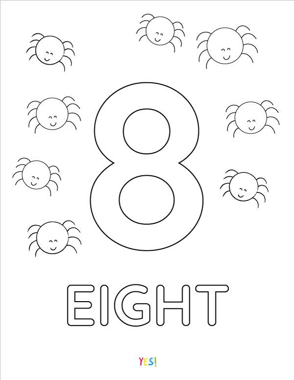 1-10 Printable Numbers Coloring Pages - YES! we made this | Printable  numbers, Free printable numbers, Kids learning numbers