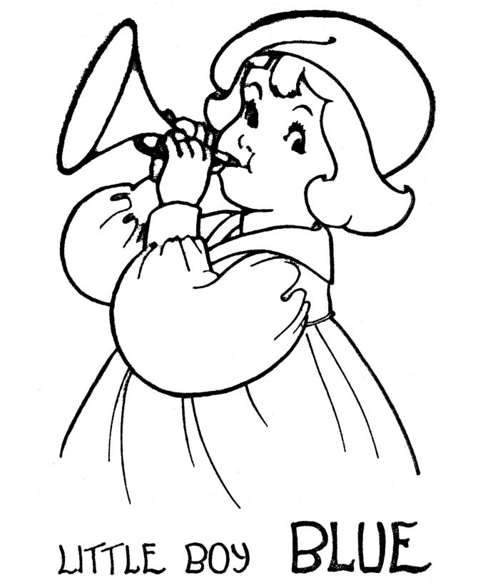 BlueBonkers: Little Boy Blue Nursery Rhymes Coloring Page Sheets - Story  Character