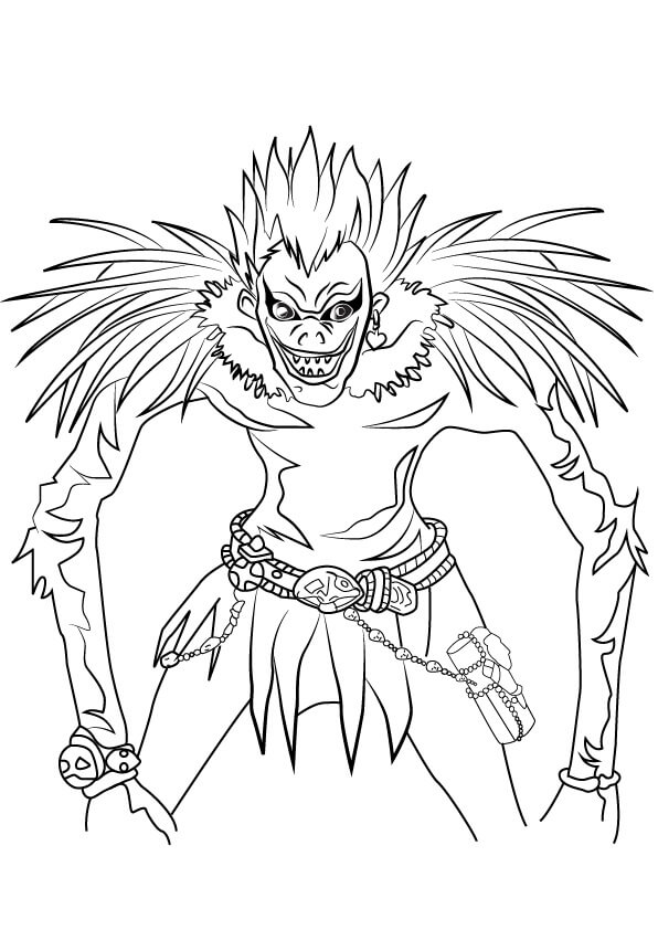 Ryuk from Death Note Coloring Page - Free Printable Coloring Pages for Kids