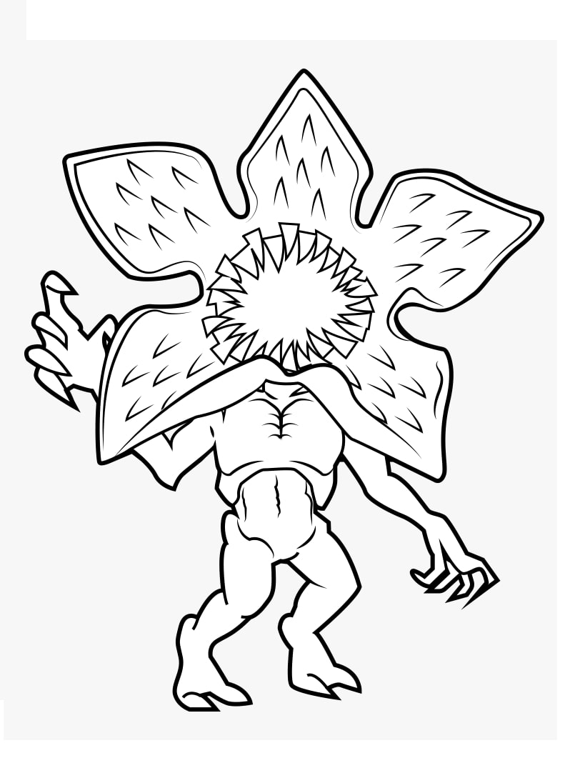 Demogorgon Stranger Things Coloring Page - Free Printable Coloring Pages  for Kids