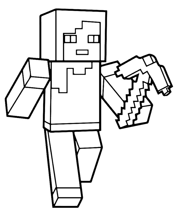 Alex coloring page Minecraft character - Topcoloringpages.net