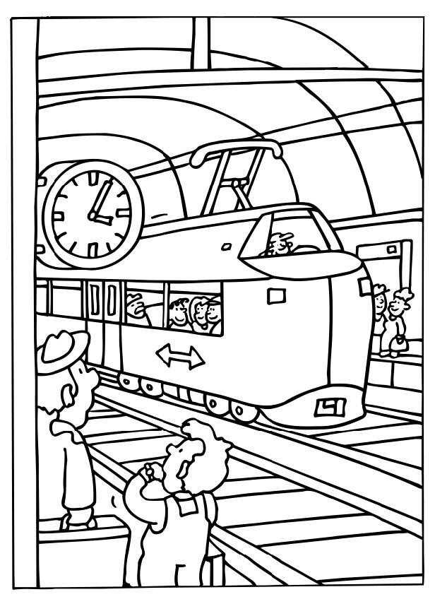 Coloring Page train station - free printable coloring pages - Img 6555