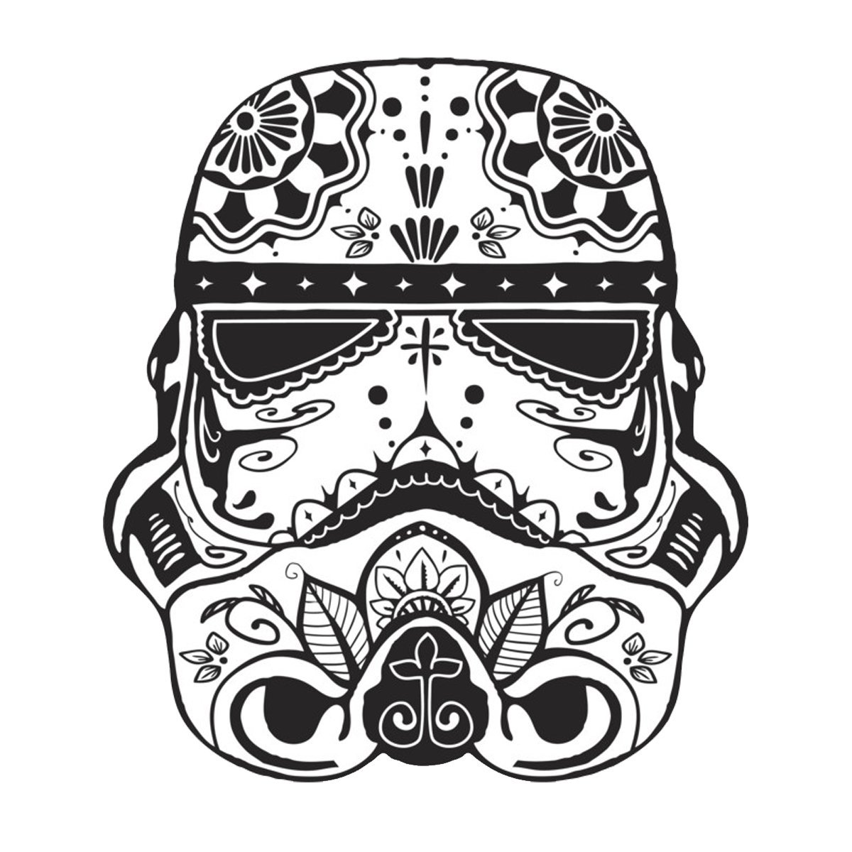 Amazon.com: Stormtrooper Sugar Skull OriginalStickers0744 Set of Two (2X)  Stickers , Laptop , Car , Truck , Size 4 inches on Longer Side : Electronics