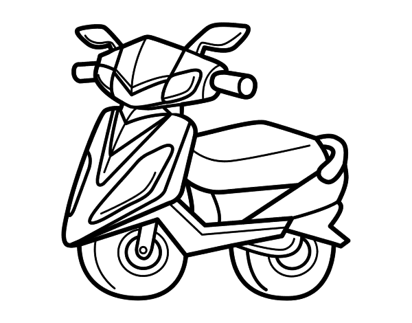 Scooter coloring page - Coloringcrew.com