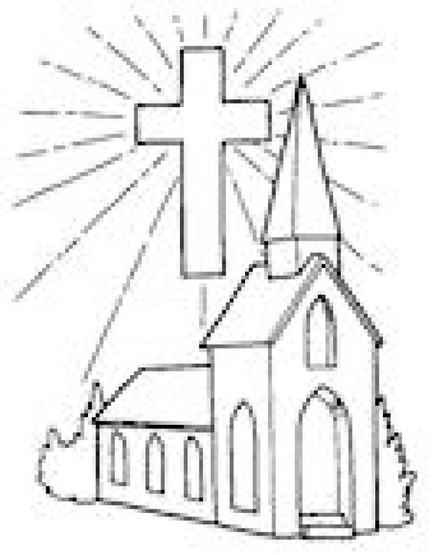 Church Coloring Page - Coloring Pages for Kids and for Adults