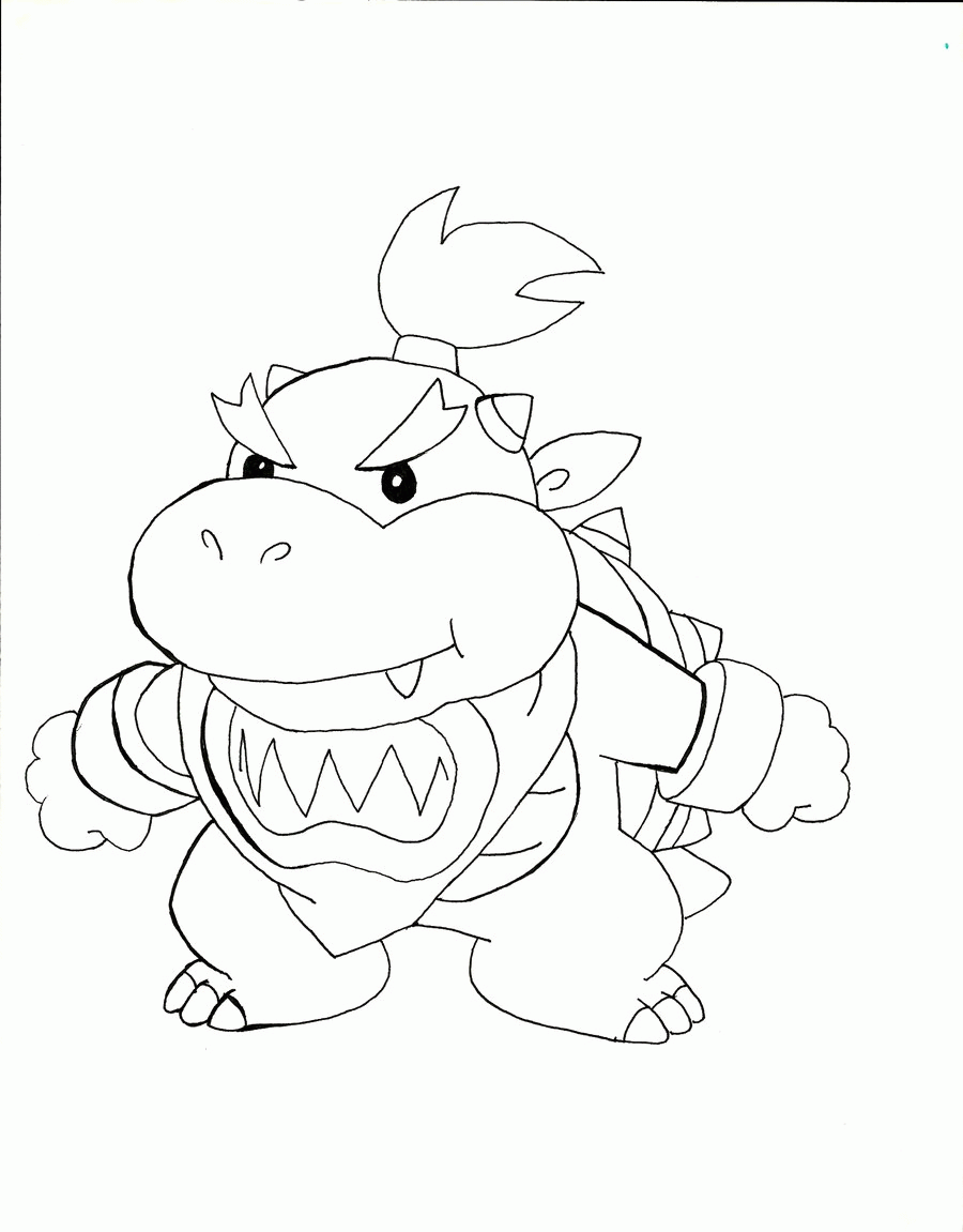 Bowser Jr - Coloring Pages for Kids and for Adults