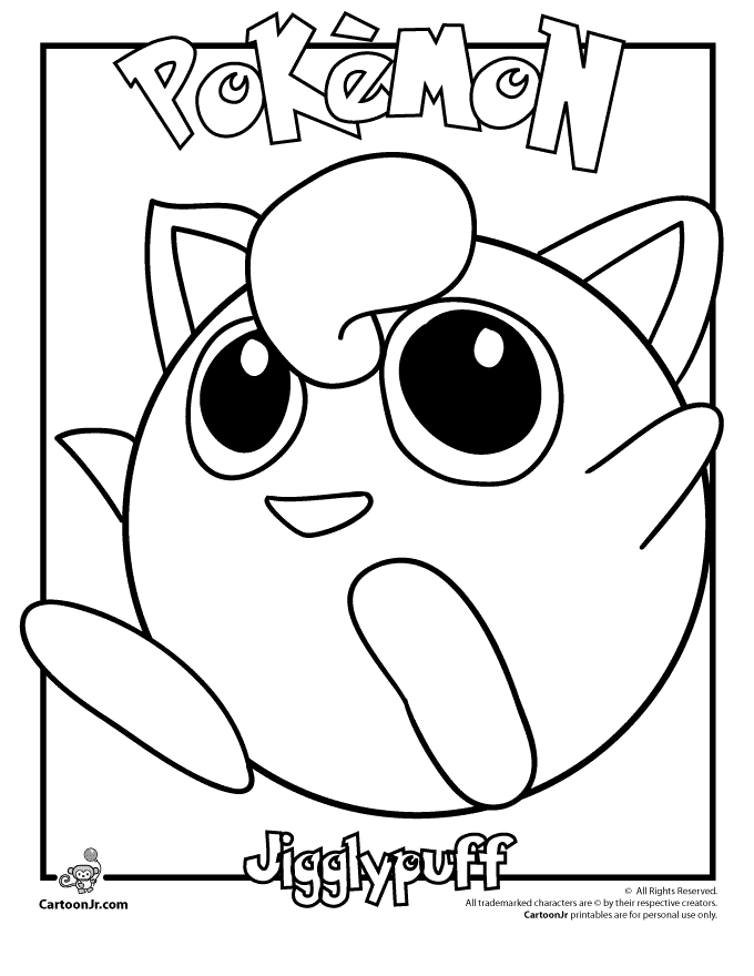 Jigglypuff Pokemon Coloring Page | Pokemon coloring pages ...