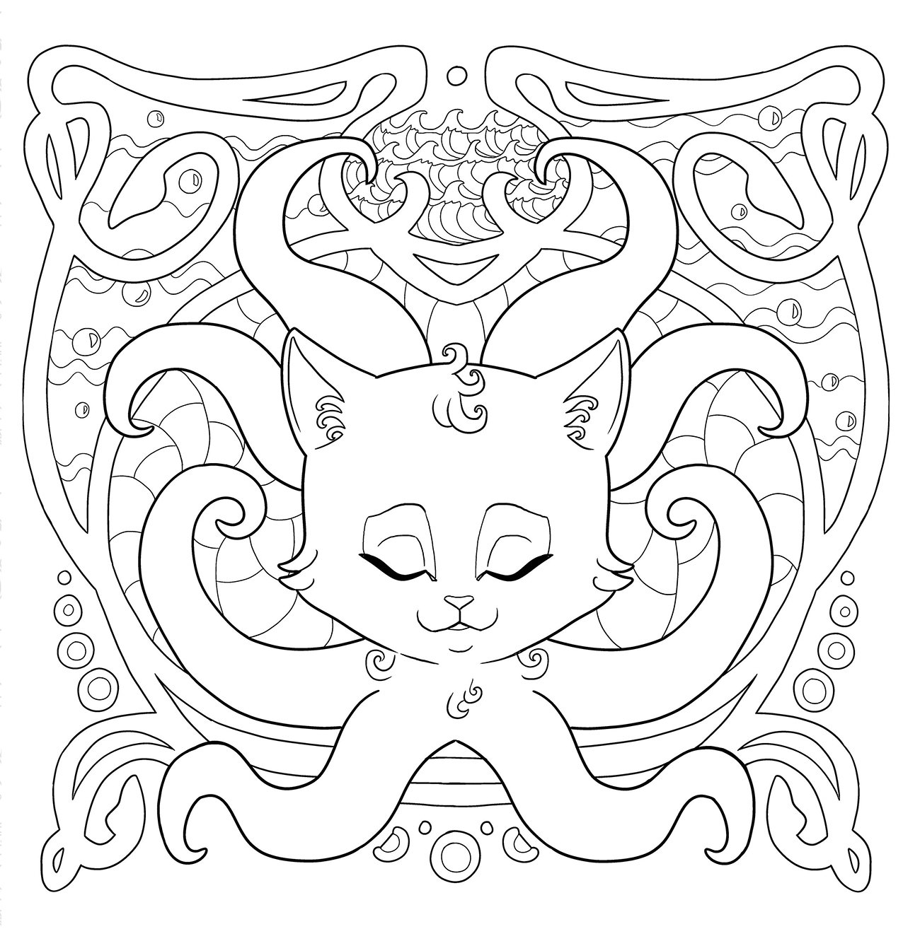 coloringpages - TentacleKitty