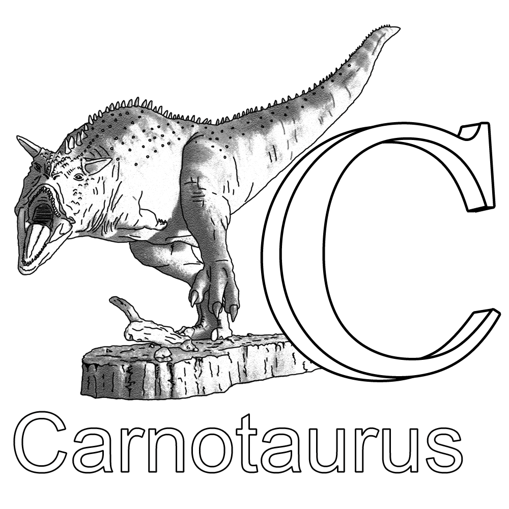Carnotaurus Coloring Pages Sketch Coloring Page