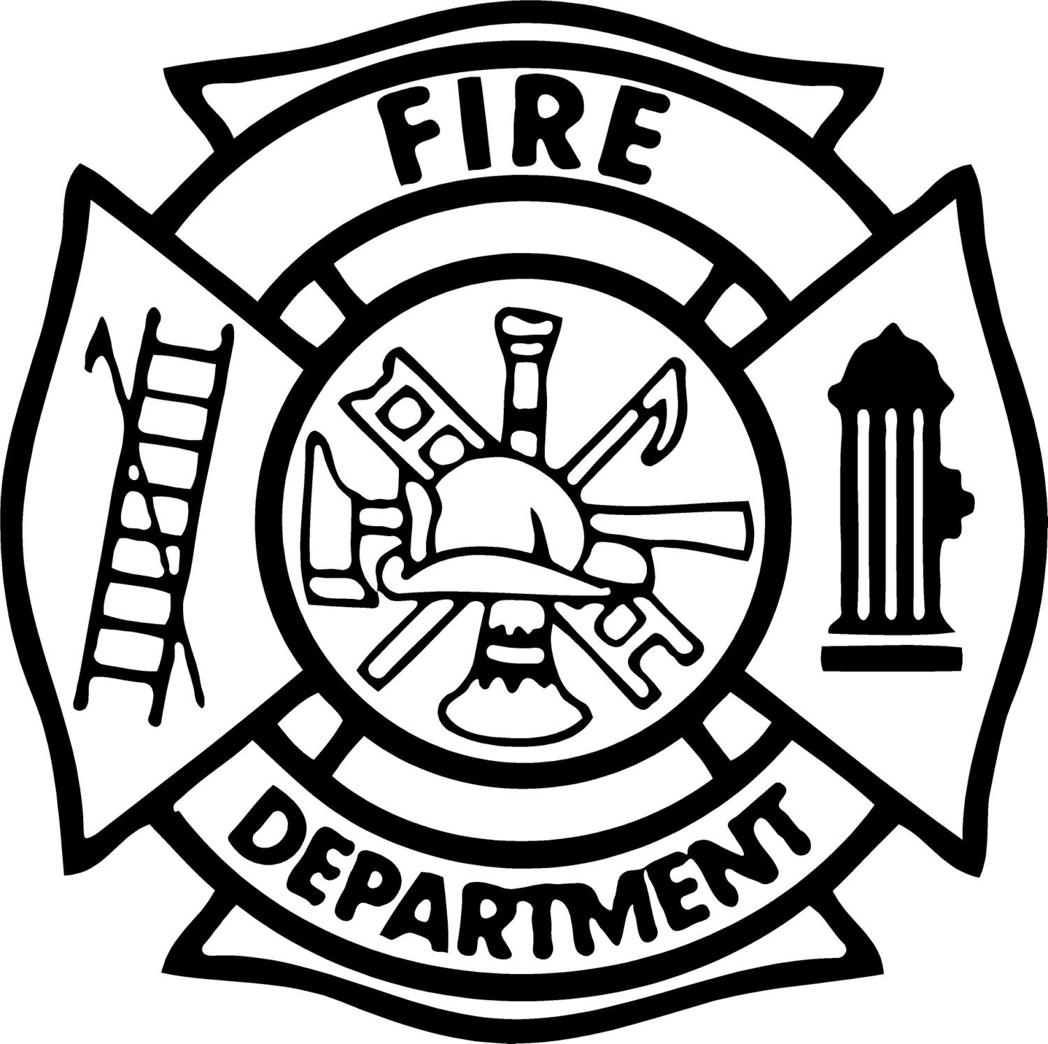 Fire Department Maltese Cross Coloring Page - Part 4 | Free Resource For  Teaching