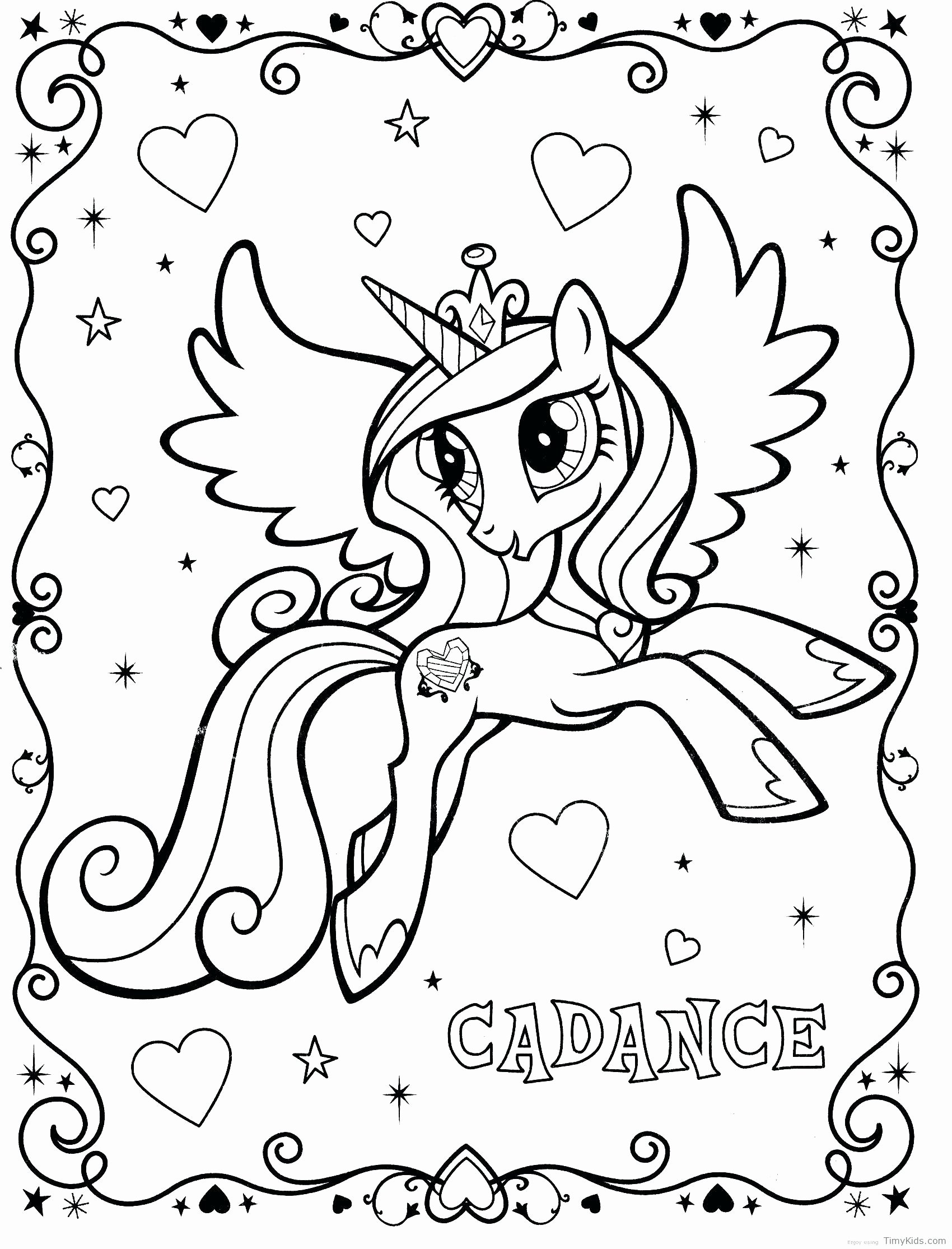 My Little Pony Coloring Book Pages Princess Cadence Page –  Approachingtheelephant