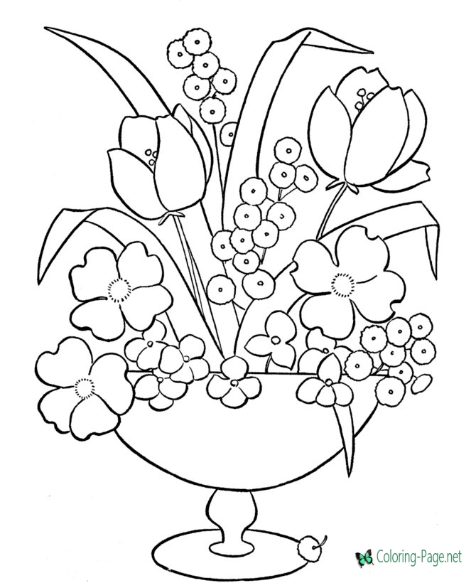 Flower Coloring Pages