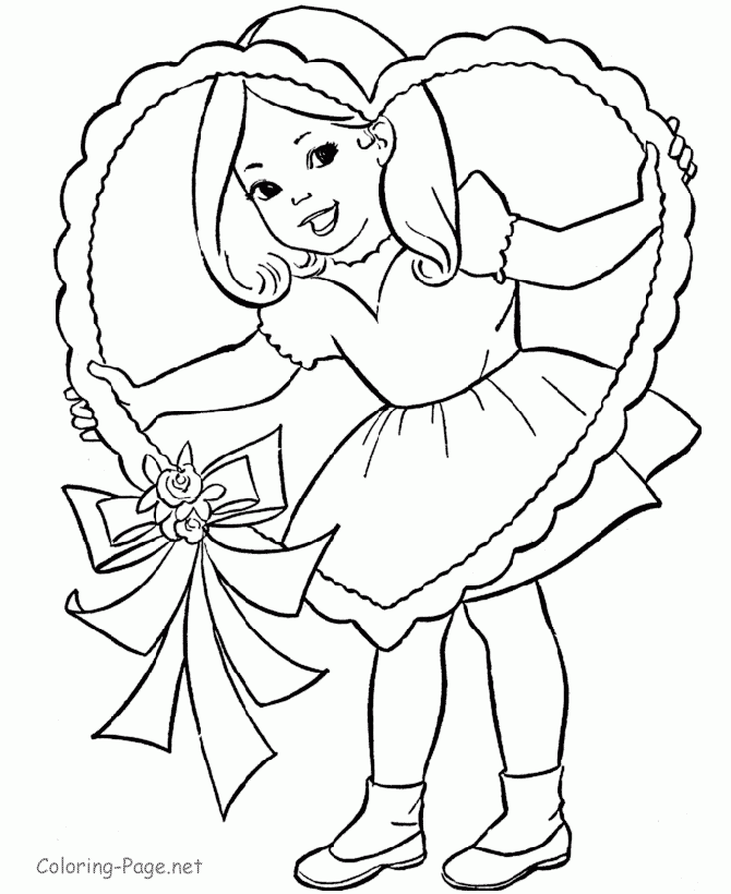 Heart And Flowers Coloring Pages | Nucoloring.xyz