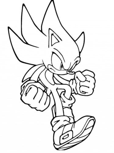 Golden Sonic Coloring Page ...