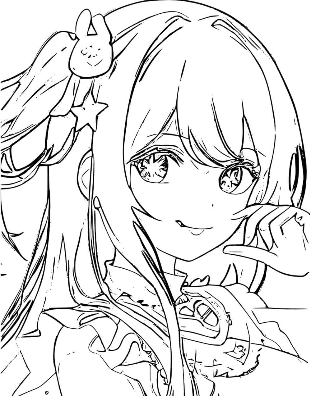 Lovely Ai Hoshino coloring page - Download, Print or Color Online for Free