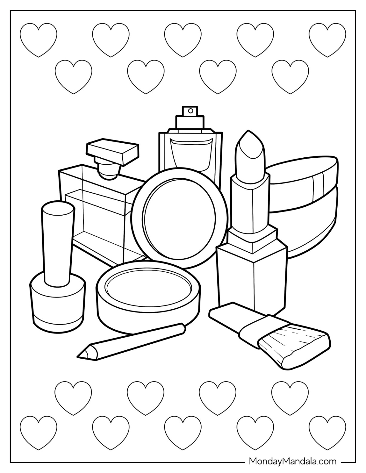 20 Makeup Coloring Pages (Free PDF ...