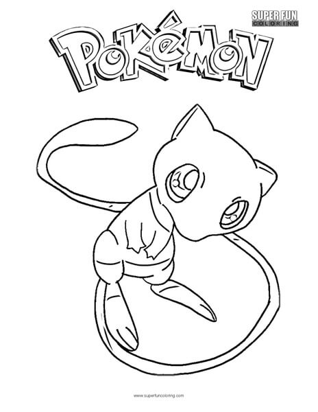 Mew Pokémon Coloring Page - Super Fun Coloring