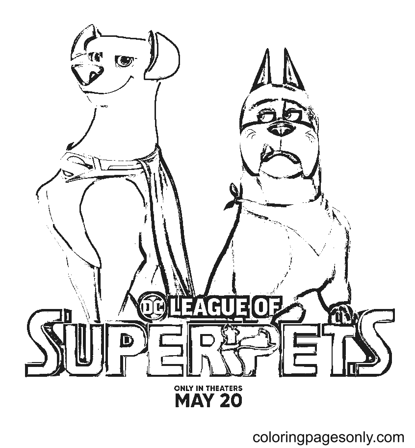 DC League of Super-Pets Coloring Pages ...
