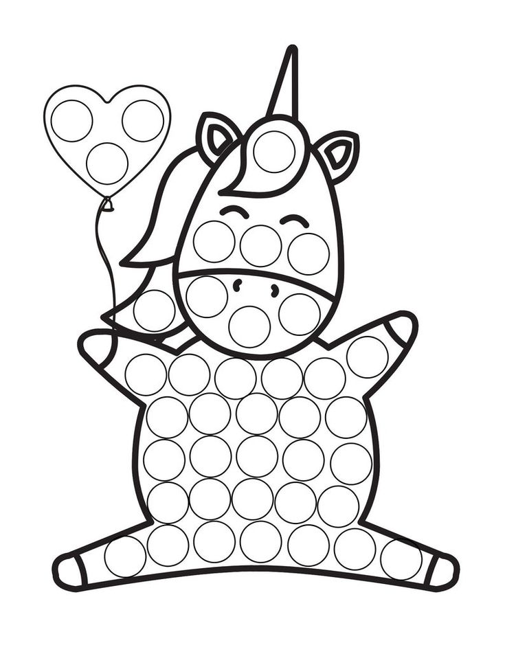 Unicorn Dot Marker Coloring Pages ...