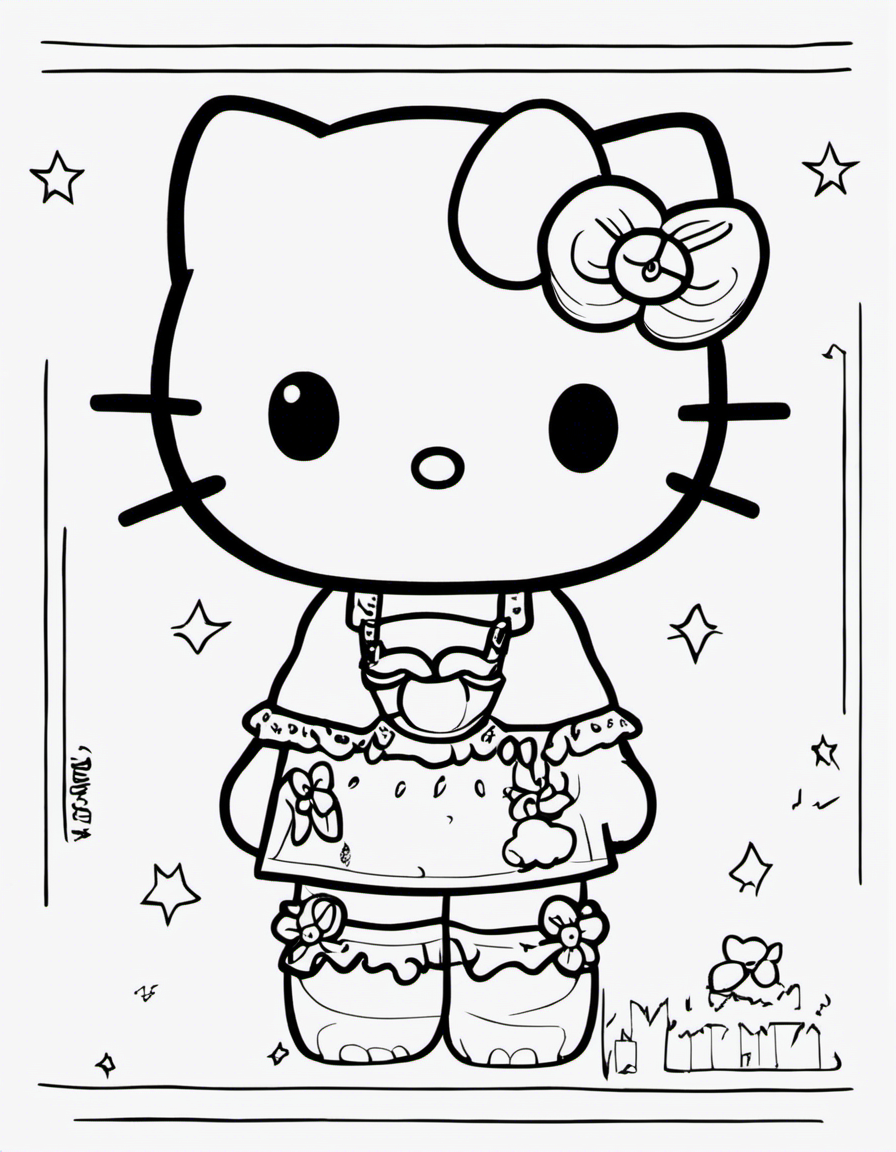 10 Stylish Hello Kitty Coquette Coloring Pages for Trendsetters